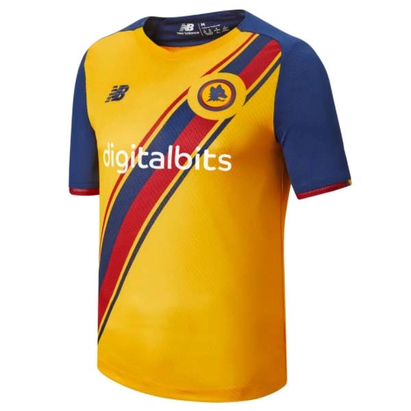 Tailandia Camiseta AS Roma 3ª 2021-2022 Amarillo